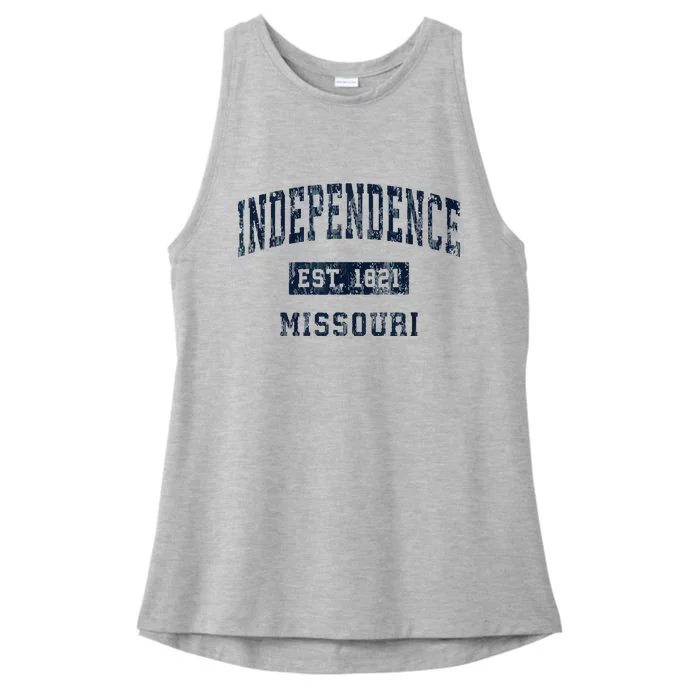 Independence Missouri Mo Vintage Sports Design Ladies Tri-Blend Wicking Tank