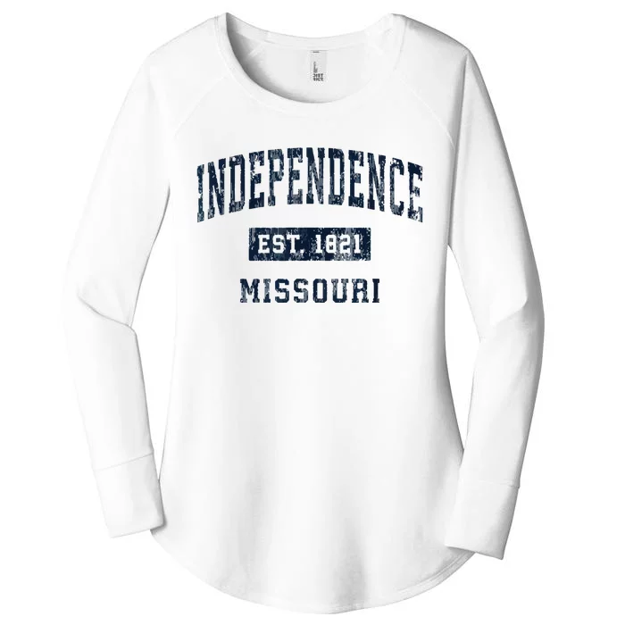 Independence Missouri Mo Vintage Sports Design Women's Perfect Tri Tunic Long Sleeve Shirt