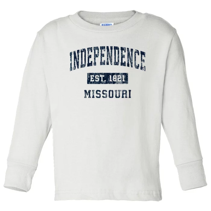 Independence Missouri Mo Vintage Sports Design Toddler Long Sleeve Shirt