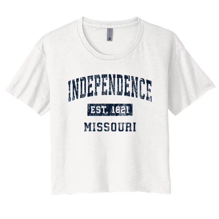 Independence Missouri Mo Vintage Sports Design Women's Crop Top Tee