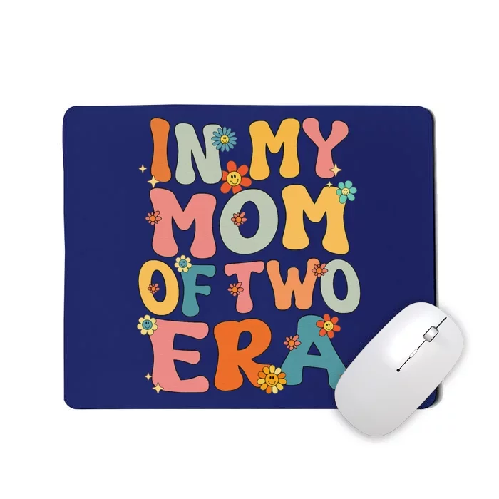 In My Mom Of Two Era Groovy Funny Mom Of Two Mother Day Mousepad