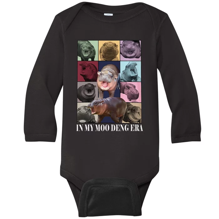 In My Moo Deng Era  Moo Deng Lover Gift Baby Long Sleeve Bodysuit