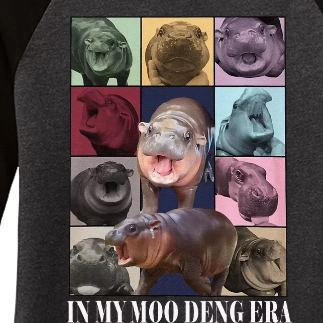 In My Moo Deng Era  Moo Deng Lover Gift Women's Tri-Blend 3/4-Sleeve Raglan Shirt