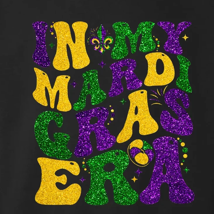 In My Mardi Gras Era Retro Groovy Fleur De Lis Fat Tuesday Toddler Hoodie