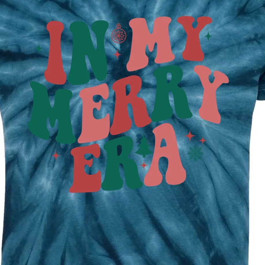 In My Merry Era Christmas Holiday Kids Tie-Dye T-Shirt