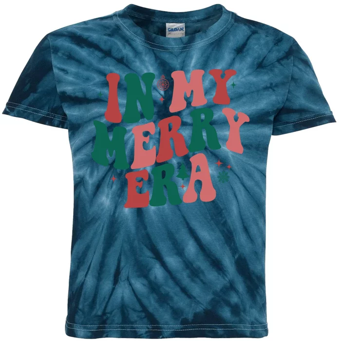 In My Merry Era Christmas Holiday Kids Tie-Dye T-Shirt