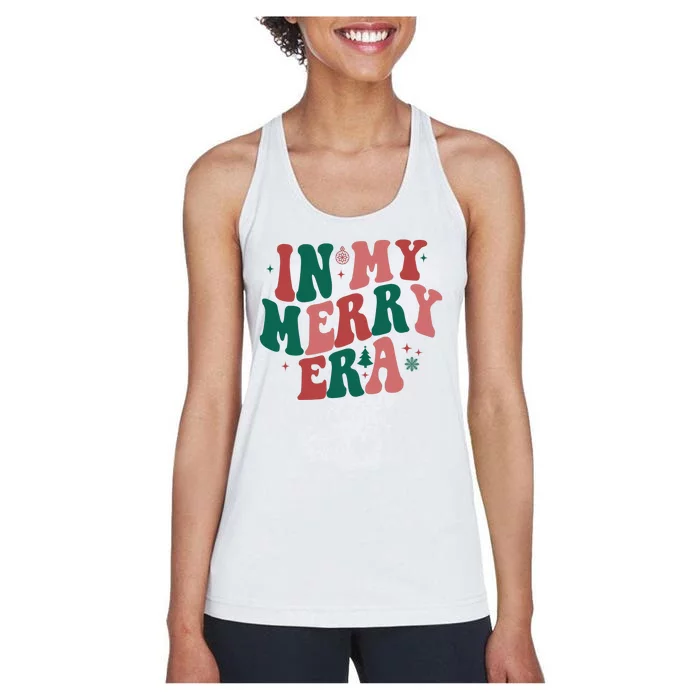 In My Merry Era Christmas Holiday Women's Racerback Tank