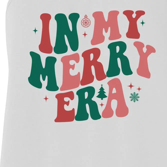 In My Merry Era Christmas Holiday Women's Racerback Tank