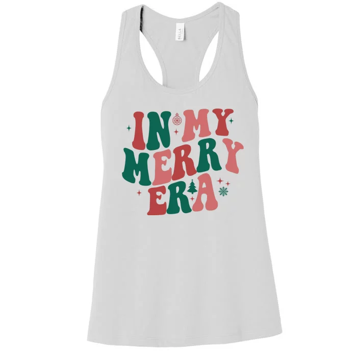 In My Merry Era Christmas Holiday Women's Racerback Tank