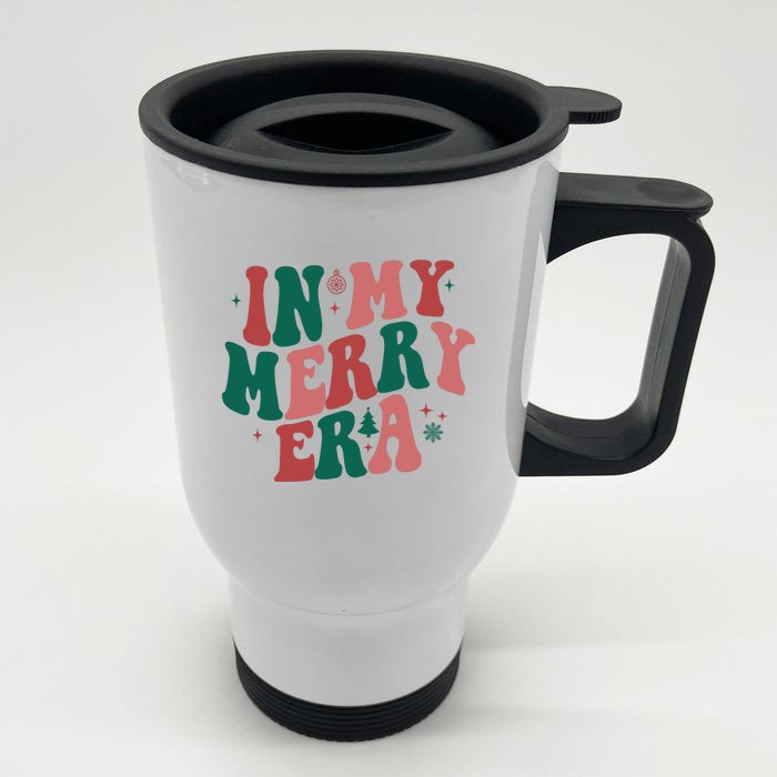 In My Merry Era Christmas Holiday Front & Back Stainless Steel Travel Mug