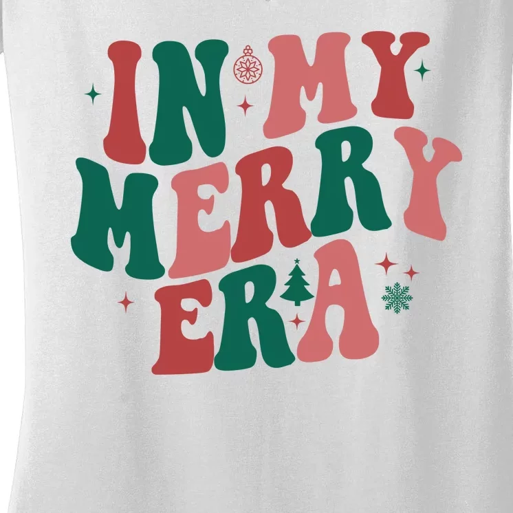 In My Merry Era Christmas Holiday Women's V-Neck T-Shirt