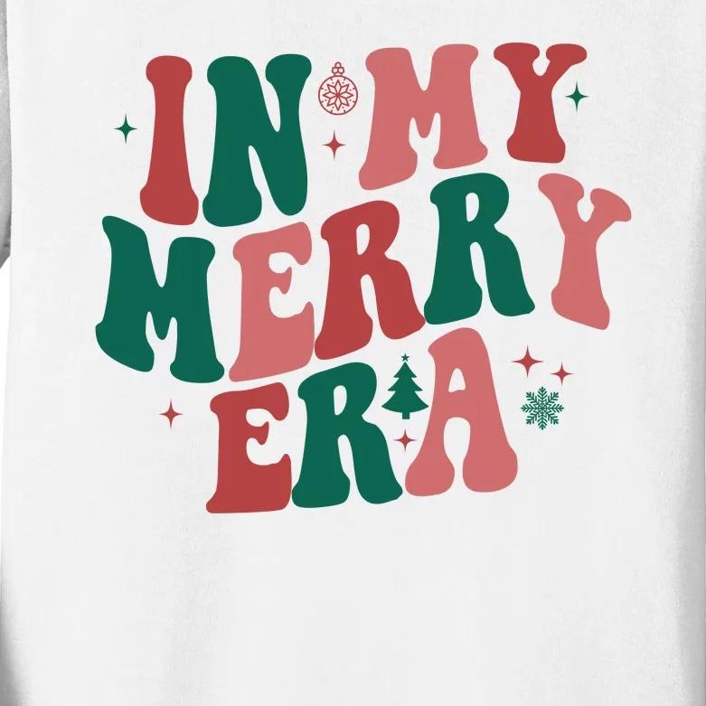 In My Merry Era Christmas Holiday Kids Long Sleeve Shirt