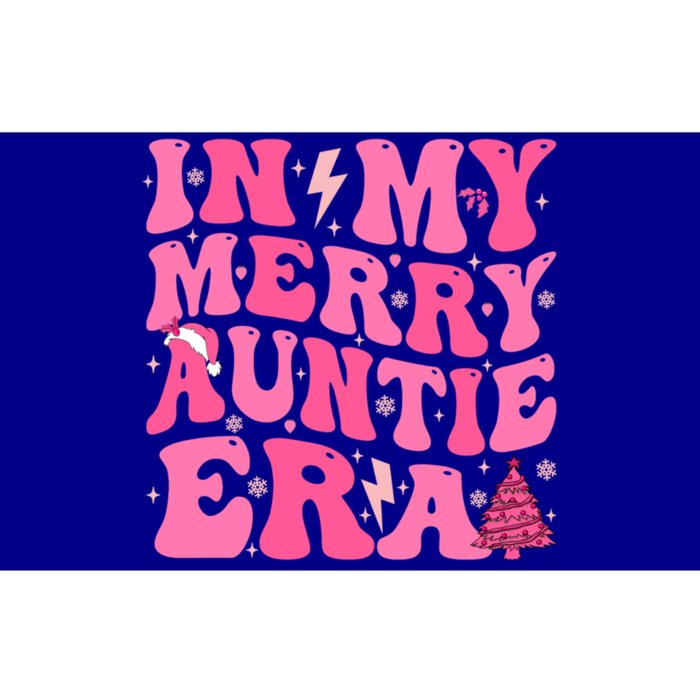 In My Merry Auntie Era Groovy Pink Christmas Aunt Funny Gift Bumper Sticker