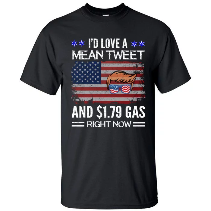 I Miss Mean Tweets And Cheap Gas Political Humor Tall T-Shirt