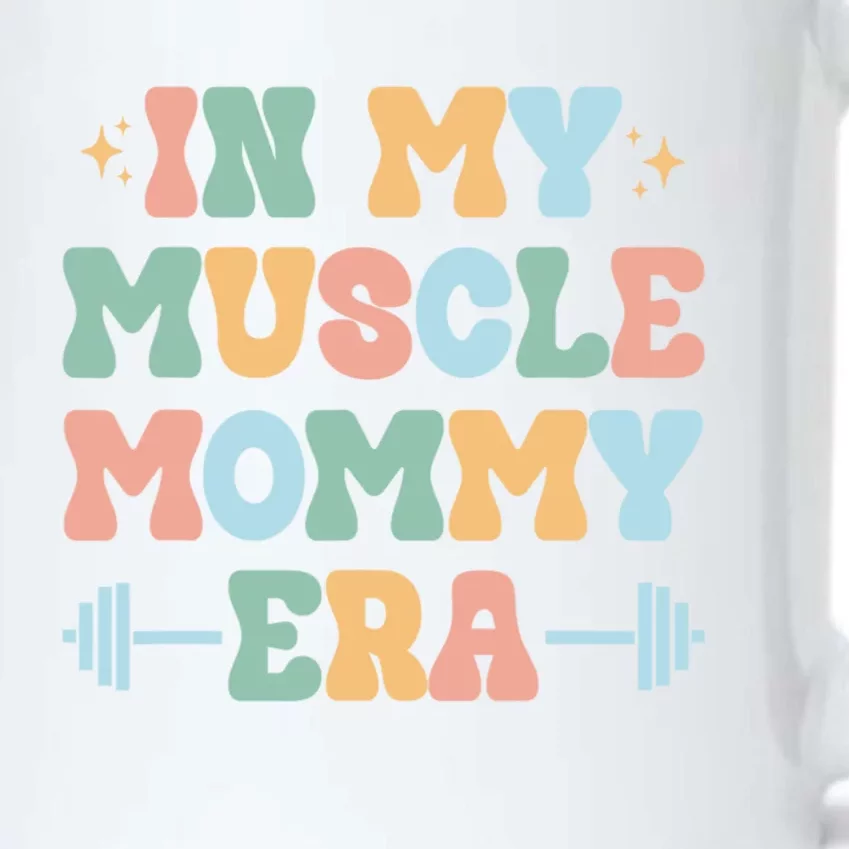 In My Muscle Mommy Era Groovy Black Color Changing Mug