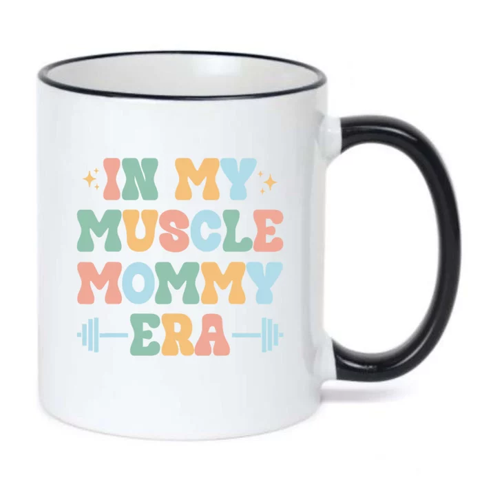 In My Muscle Mommy Era Groovy Black Color Changing Mug