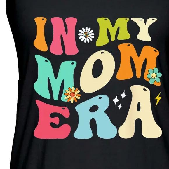 In My Mom Era Lover Groovy Mom Mother's Day Ladies Essential Flowy Tank