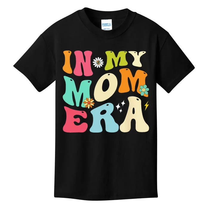 In My Mom Era Lover Groovy Mom Mother's Day Kids T-Shirt