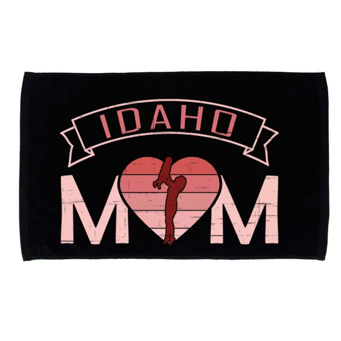 Idaho Mom Mother's Day Sunset Heart Retro Leisure Gift Microfiber Hand Towel