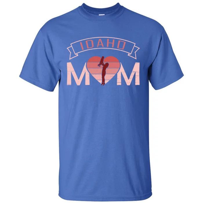 Idaho Mom Mother's Day Sunset Heart Retro Leisure Gift Tall T-Shirt