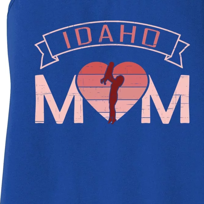 Idaho Mom Mother's Day Sunset Heart Retro Leisure Gift Women's Racerback Tank