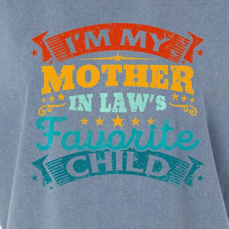 I'm My Mother In Laws Favorite Child Funny Parent Garment-Dyed Women's Muscle Tee