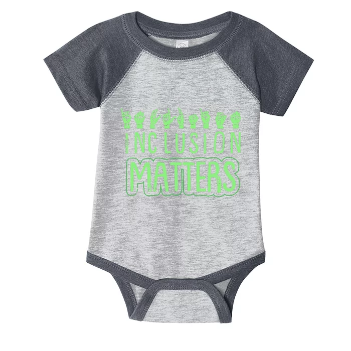 Inclusion Matters Mental Health Awareness Warrior Counselor Infant Baby Jersey Bodysuit