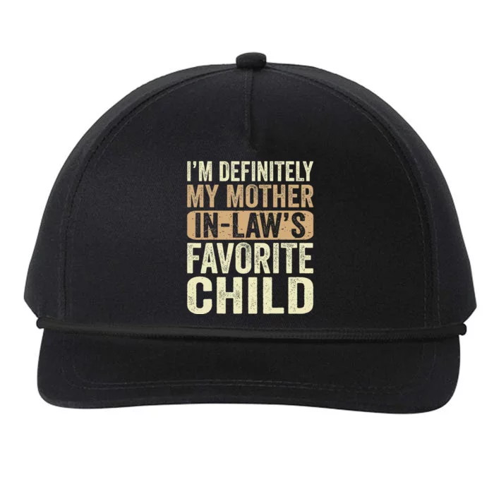 I'm My Mother In Law's Favorite Child Funny Snapback Five-Panel Rope Hat