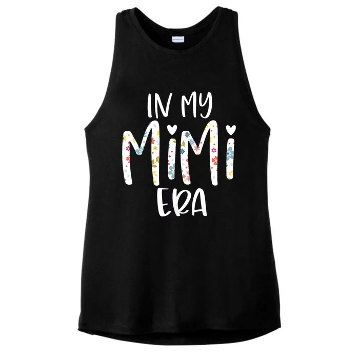 In My Mimi Era Flower Letter Floral Cute Gifts For Mimi Ladies Tri-Blend Wicking Tank