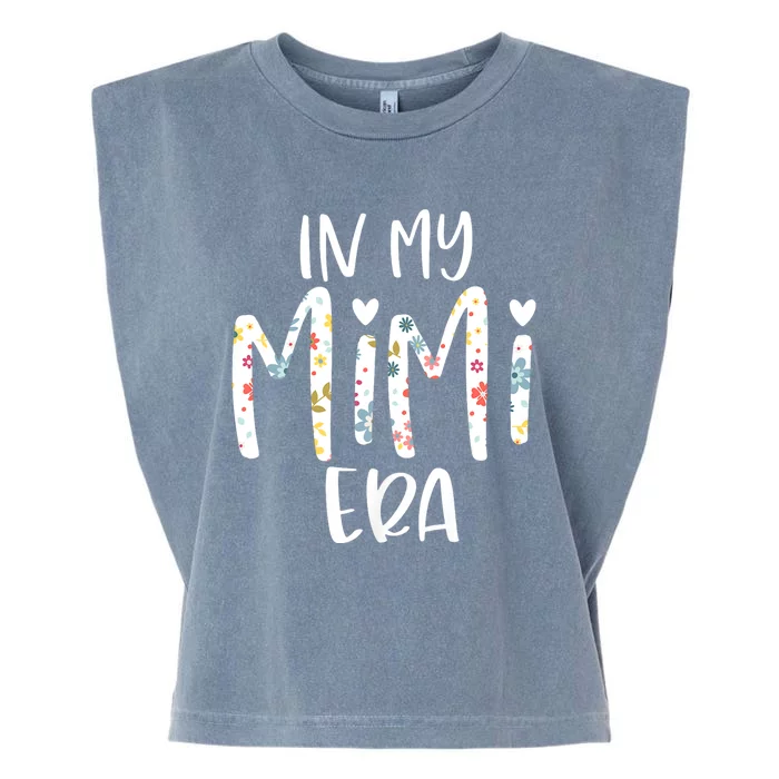 In My Mimi Era Flower Letter Floral Cute Gifts For Mimi Garment-Dyed Women's Muscle Tee