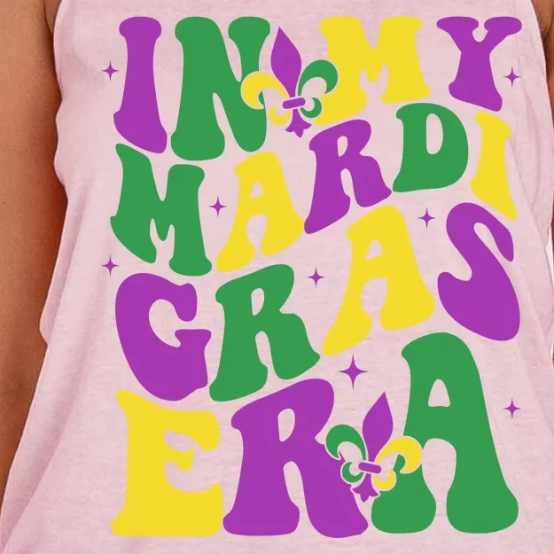 In My Mardi Gras Era Celebration Women's Knotted Racerback Tank