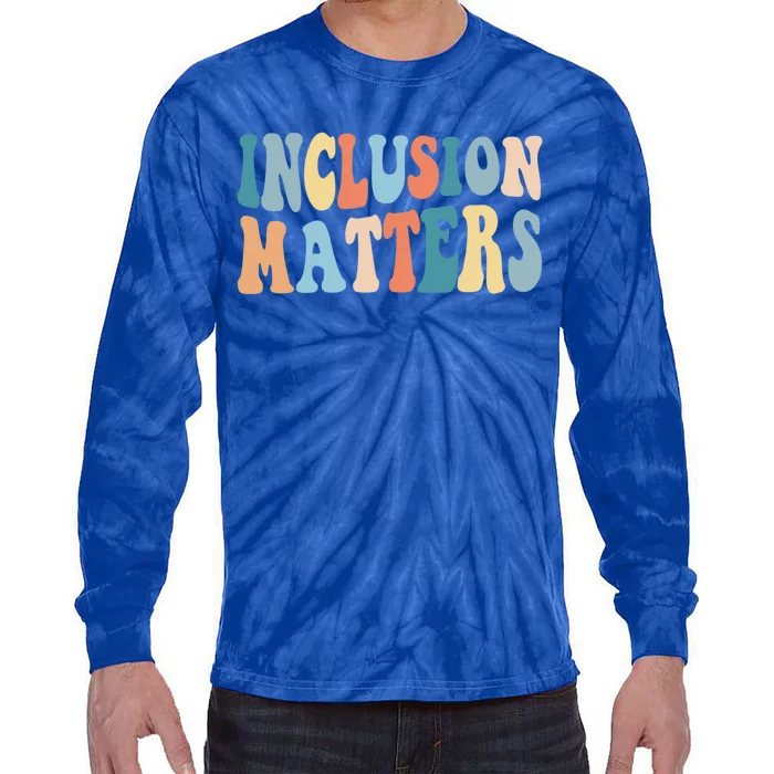 Inclusion Matters Mindfulness Autism Preppy Diversity Gift Tie-Dye Long Sleeve Shirt