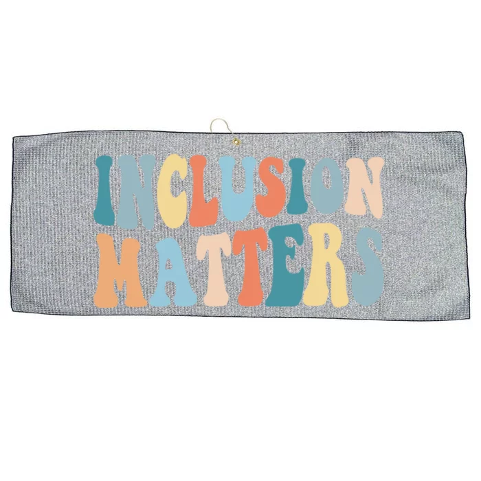 Inclusion Matters Mindfulness Autism Preppy Diversity Gift Large Microfiber Waffle Golf Towel