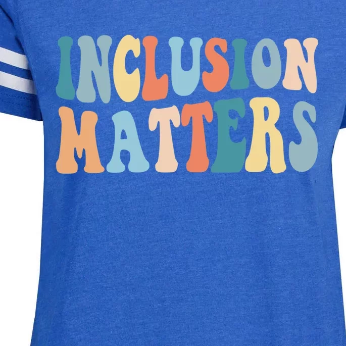 Inclusion Matters Mindfulness Autism Preppy Diversity Gift Enza Ladies Jersey Football T-Shirt