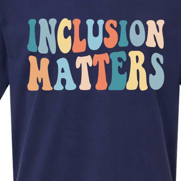 Inclusion Matters Mindfulness Autism Preppy Diversity Gift Sueded Cloud Jersey T-Shirt