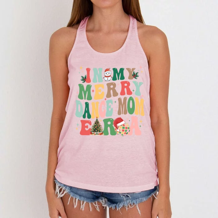 In My Merry Dance Mom Era Christmas Great Gift Women's Knotted Racerback Tank