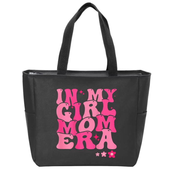 In My Mom Era Groovy Retro Zip Tote Bag