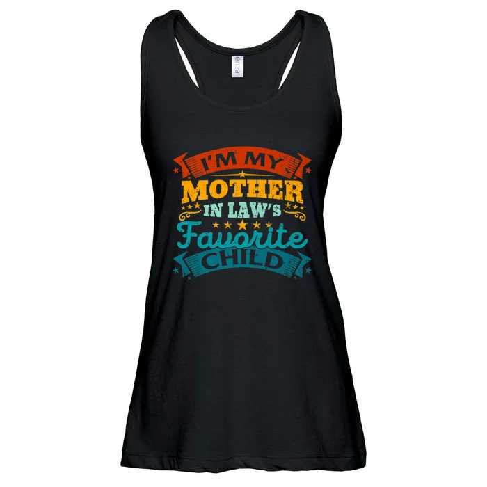 I'm My Mother In Laws Favorite Child Funny Parent Men Ladies Essential Flowy Tank