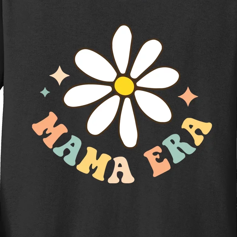 In My Mama Era Lover Groovy Retro Mom Mothers Day Kids Long Sleeve Shirt