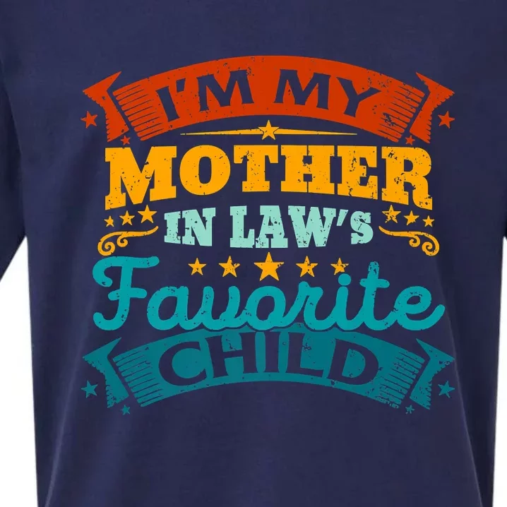 I'm My Mother In Laws Favorite Child Funny Parent Men Women Sueded Cloud Jersey T-Shirt