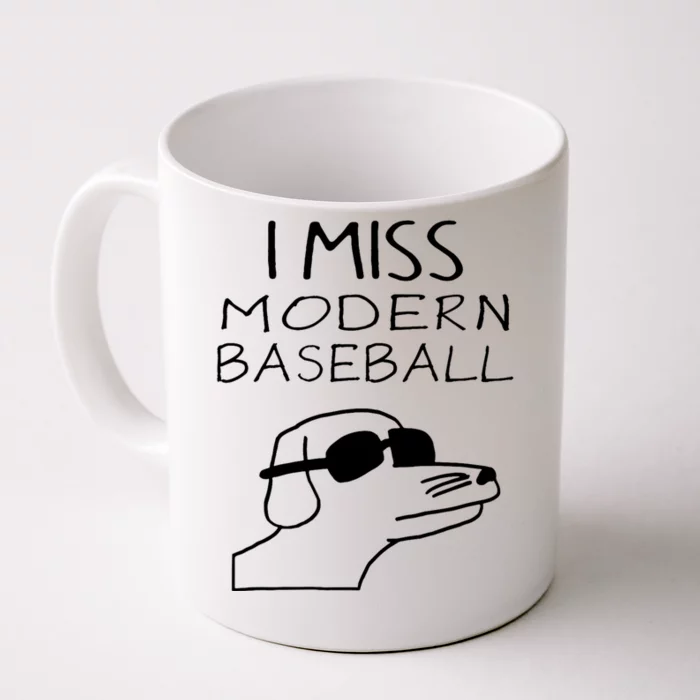 I Miss Modern Baseball Funny Dog Sport Lover Front & Back Coffee Mug