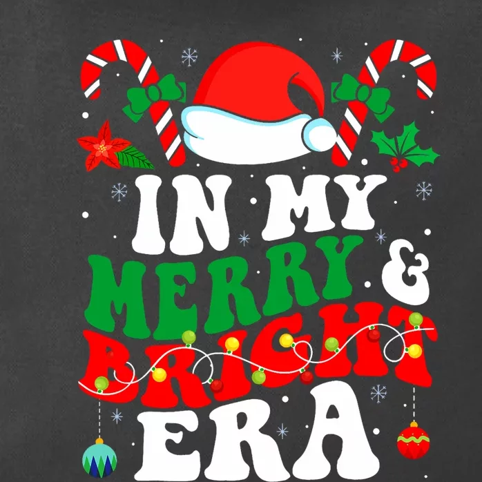 In My Merry And Bright Era Cute Groovy Retro Xmas Christmas Zip Tote Bag