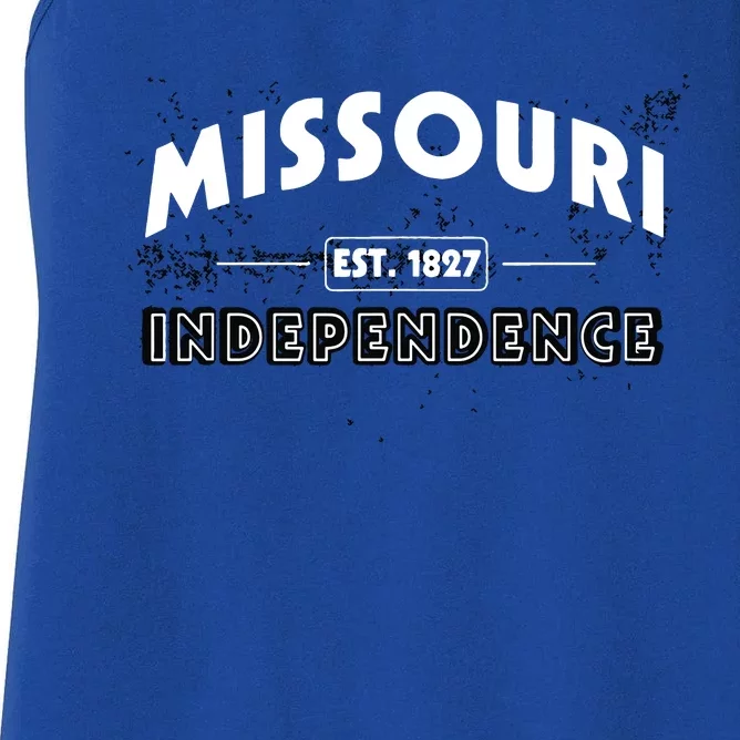 Independence Mo Missouri Pride Hometown Tourist Holidays Women's Racerback Tank