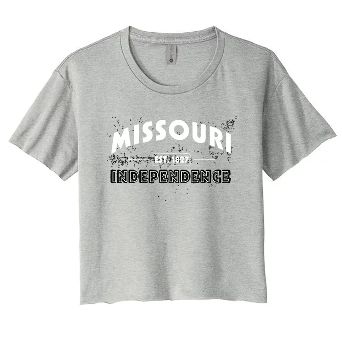 Independence Mo Missouri Pride Hometown Tourist Holidays Women's Crop Top Tee