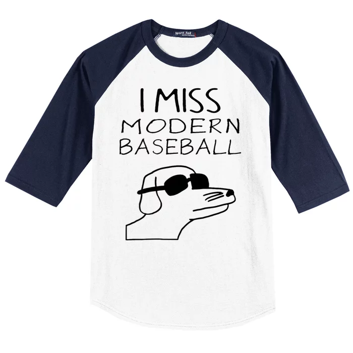 I Miss Modern Baseball Funny Dog Sport Lover Baseball Sleeve Shirt