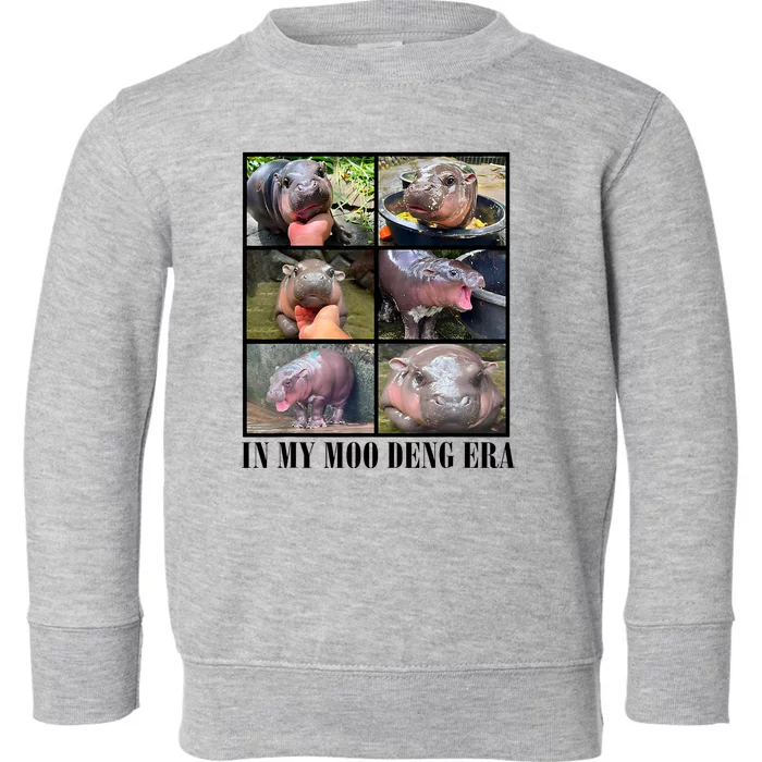 In My Moo Deng Era  Moo Deng Lover Toddler Sweatshirt