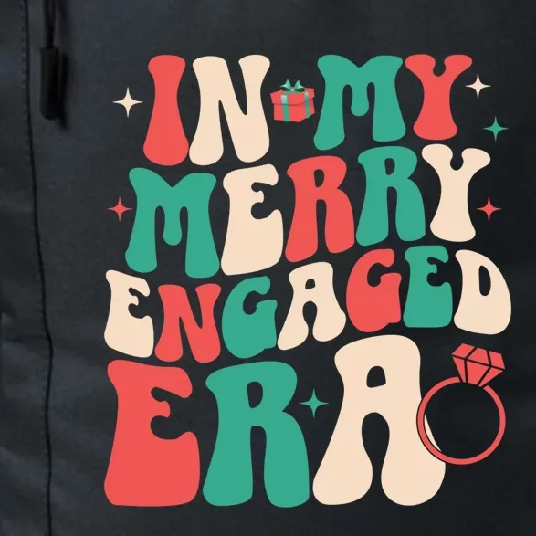 In My Merry Engaged Era Groovy Xmas Wedding Bride Christmas Gift Daily Commute Backpack