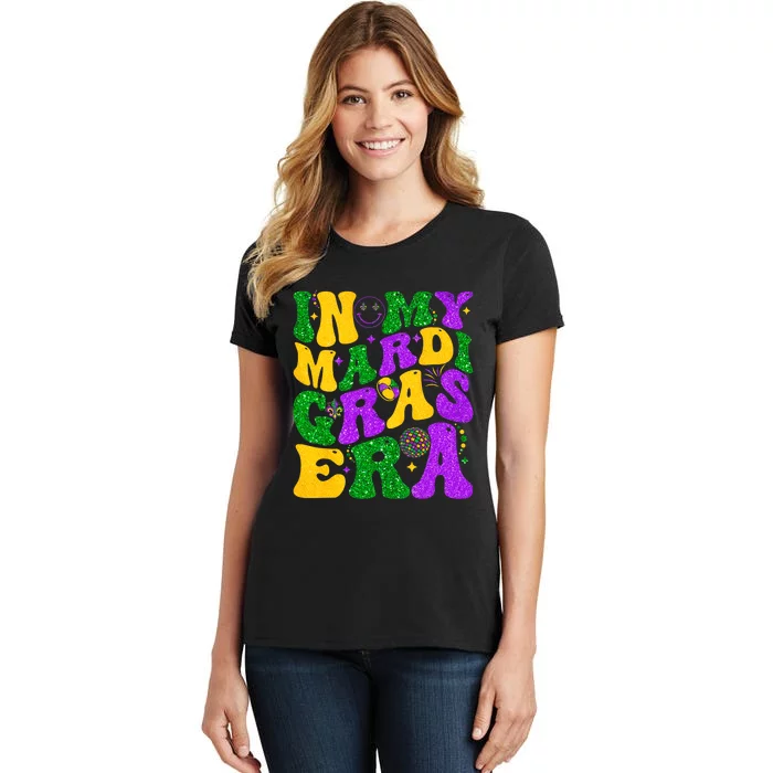 In My Mardi Gras Era Festival Retro Carnival Holiday Women's T-Shirt