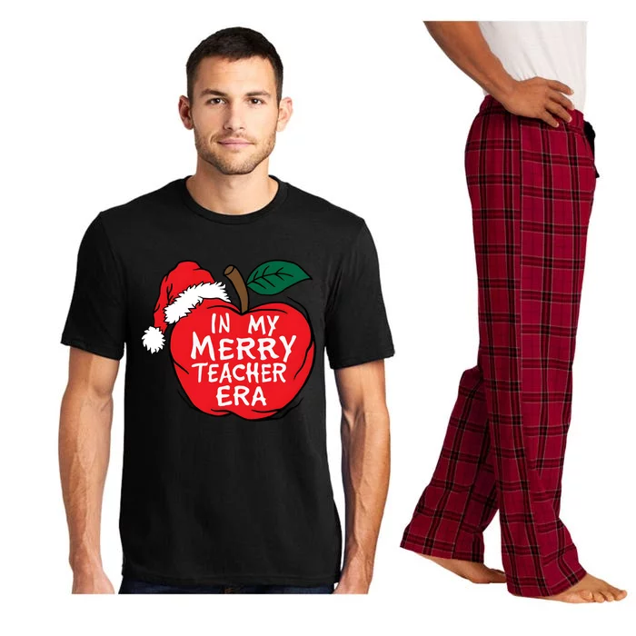 In My Merry Teacher Era Santa Claus Apple Pajama Set