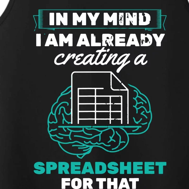 In My Mind Creating Spreadsheet Accountant Spreadsheet Performance Tank